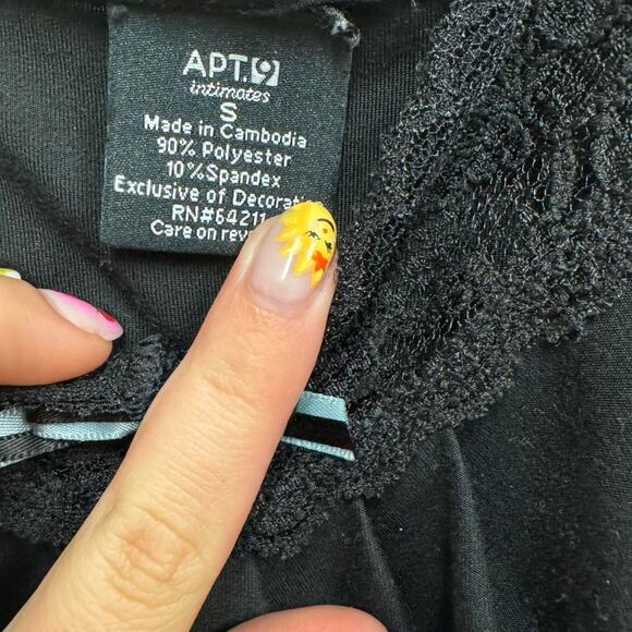 Apt. 9 Black Lace Bow Slip Dress – Size Small - Picture 3 of 4